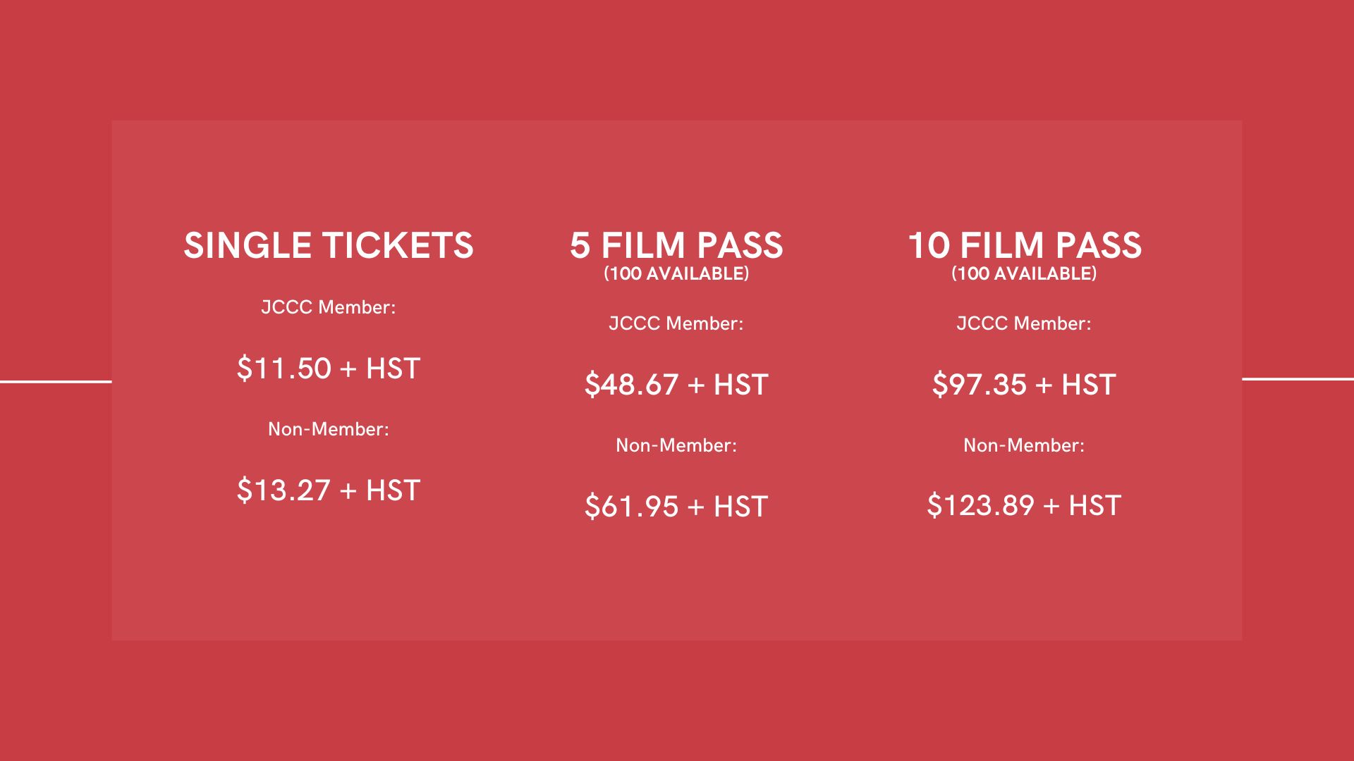 Ticket and Pass price