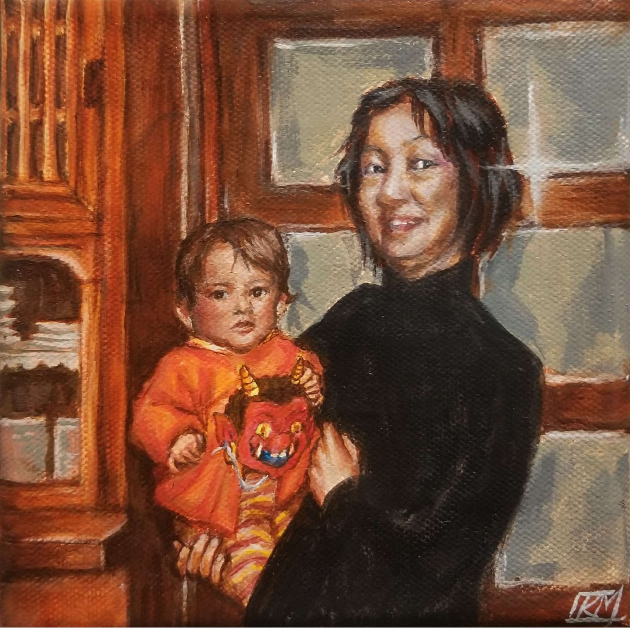 Masumi on Setsubun - Carin Katagiri Mahon