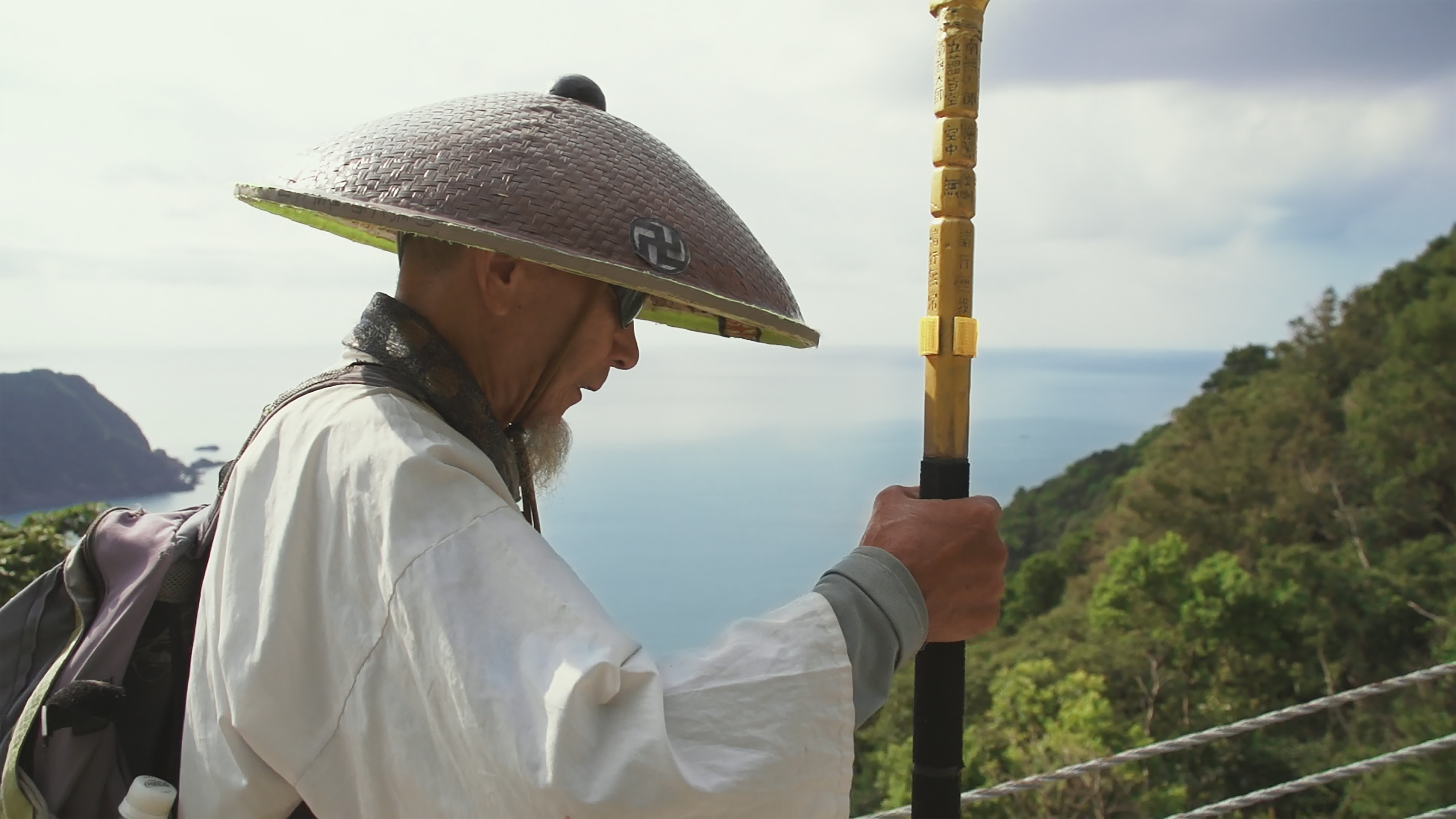 Miyama walking by the ocean
