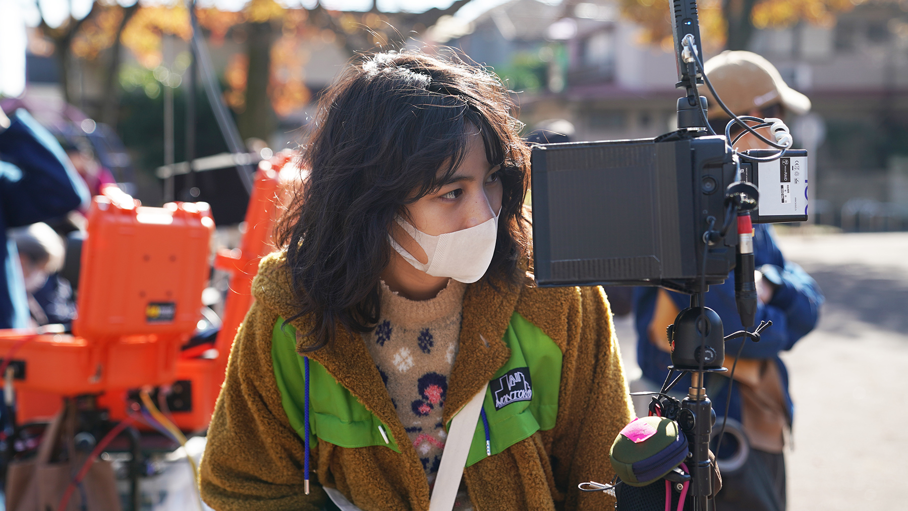 woman filming