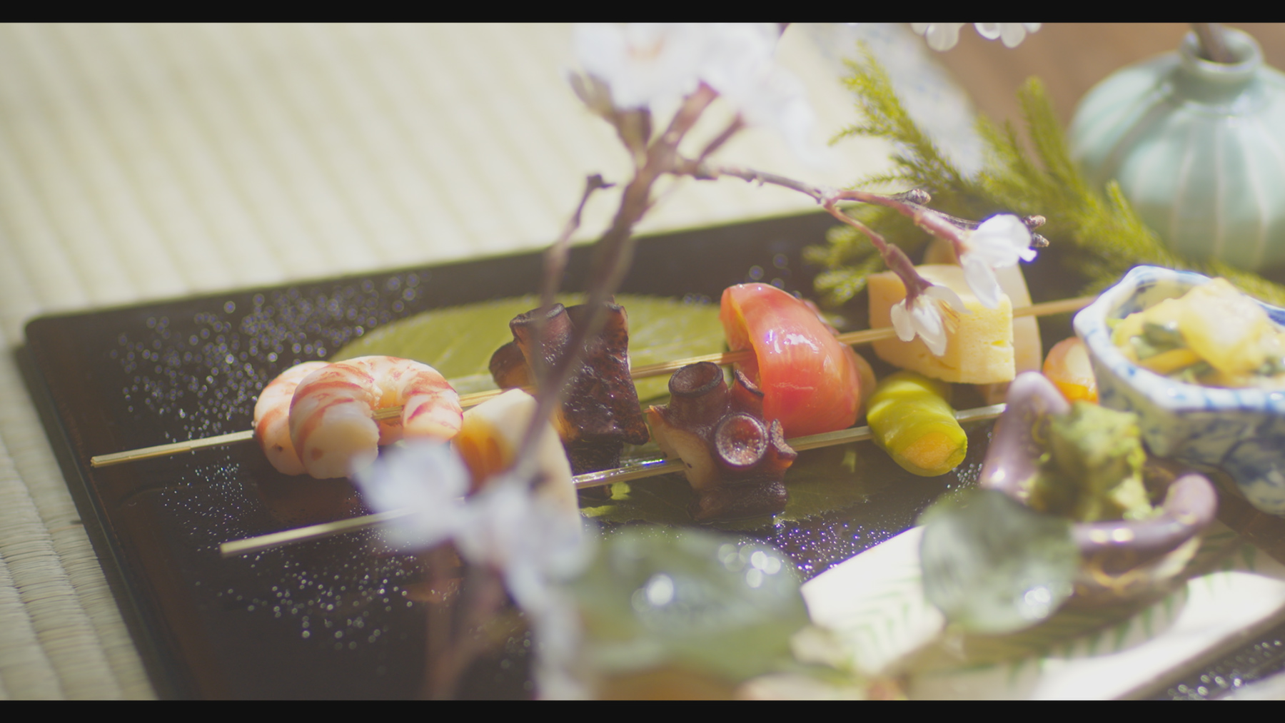 food on skewers