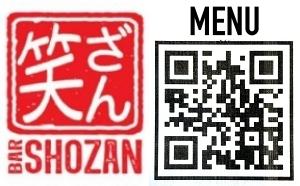 Bar Shozan Logo and QR code for menu