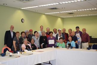 Group of seniors at the supper club