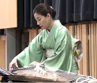 Instructor playing Koto