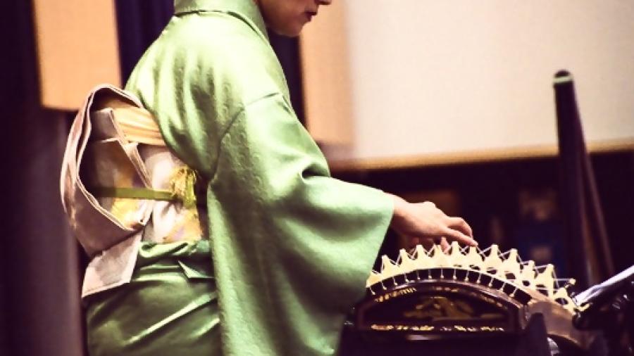 Instructor using a Koto