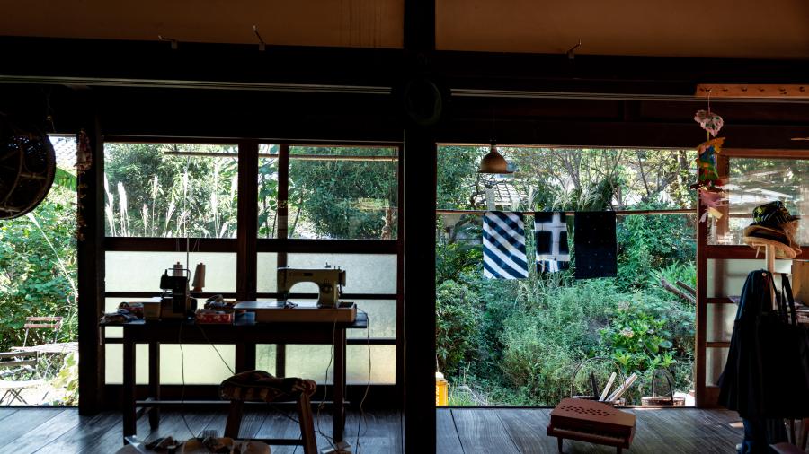 house with aizome