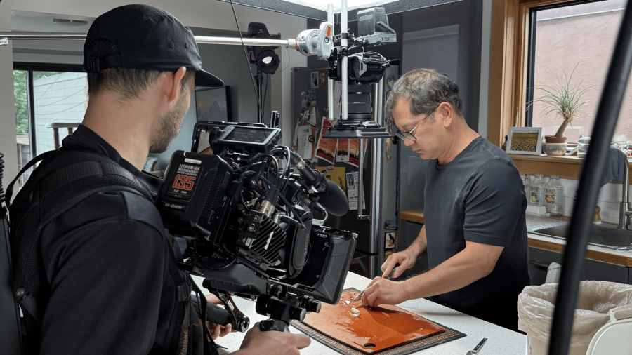Behind the scenes filming for Showcase
